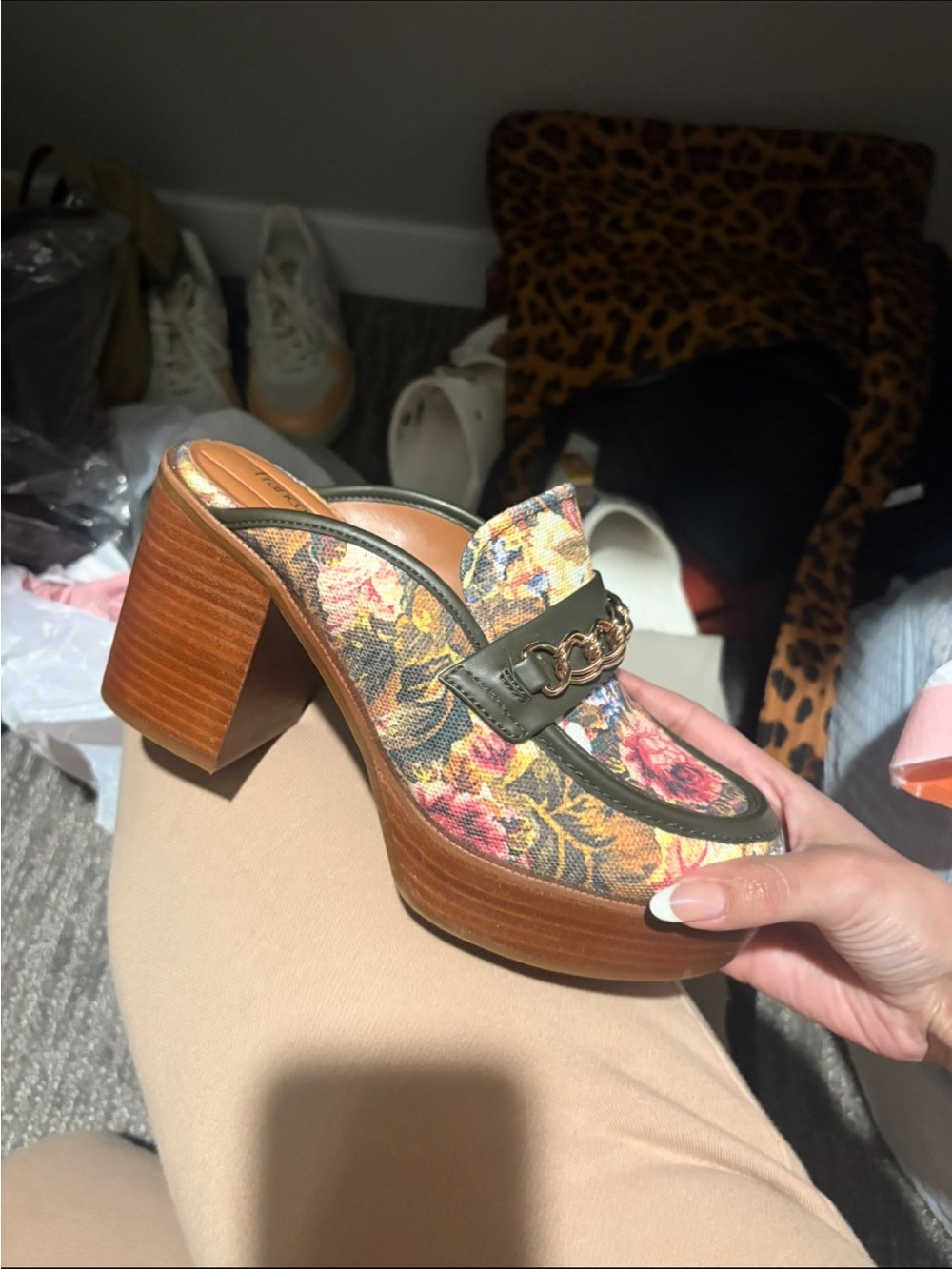 Franco Sarto Katra Clog floral size 6.5 NEW